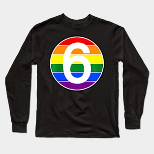 Kids Rainbow 6Th Birthday Sixth Birthday Outfit For Boys Girls Long Sleeve T-Shirt